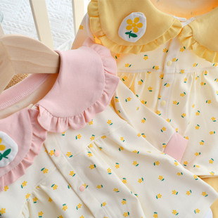 婴儿套装春秋分体纯棉洋气，外出穿可爱超萌2件韩系套装女宝宝衣服