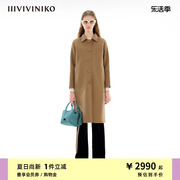iiiviviniko“羊毛羊绒混纺，”修身h型毛呢大衣外套女r349028113d