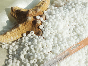 2mm玉石玻璃磨砂白色米珠diy散珠国产小米珠，配件材料材料包23