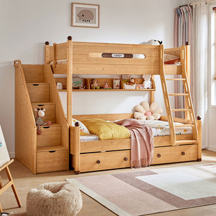 林氏上下床双层床实木床板高低床儿童上下铺高架床子母床KN木业
