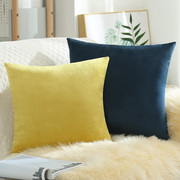 沙发抱枕客厅北欧天鹅绒大号方形靠枕纯色超大靠垫抱枕套不含芯背