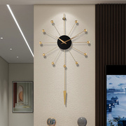 时钟挂钟客厅创意家用时尚约装饰高级感免打孔大气网红钟表