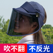 遮阳帽骑车开车电动车防晒帽子，面罩女防紫外线，遮全脸夏季太阳帽