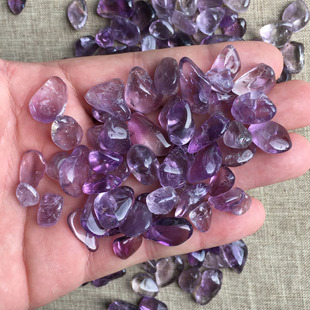 高品质天然巴西紫水晶碎石颗粒鱼缸花瓶盆造景铺垫滴胶供佛水晶石