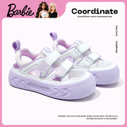 芭比童鞋女童运动鞋2024夏季女孩，运动凉鞋儿童框子鞋透气网鞋