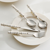 井柚304不锈钢西餐餐具套装家用欧式创意高级感牛排叉勺三件套