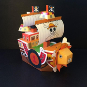 海贼王千阳号桑尼号海盗船3d立体纸模型DIY手工制作儿童折纸玩具