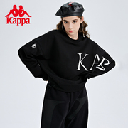 kappa卡帕套头衫outlets女短款蝙蝠衫，卫衣休闲圆领长袖k0c62wt01