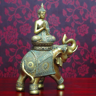 高档东南亚风格佛像摆件，泰式大象摆件饰品泰国工艺品，美容馆摆设玄