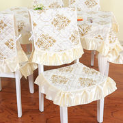 简约现代通用餐椅垫，套装田园餐桌椅子，坐垫靠背套罩长方形桌布布艺