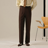 ac纯羊毛意式高腰单褶西裤，男职业正装，垂感高级感商务修身直筒长裤