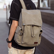 男士帆布双肩包大容量学生书包，休闲旅行包背包电脑包潮流男包