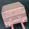 行之旅藕粉色铝框行李箱女26寸拉杆箱万向轮2824旅行箱20登机箱子
