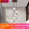 中式小吊灯实木过道走廊工程灯羊皮复仿古中国风单头葫芦火锅餐厅