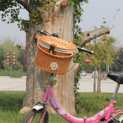 麻布自行车筐折叠自行车篮柳编，单车车(单车车)篓车框内衬vespa维斯帕尾箱