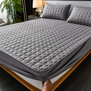 全棉防滑床笠单件加厚夹棉床罩纯棉席梦思，床垫保护套1.8m1.5米