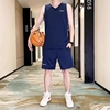 球衣篮球男夏季冰丝无袖t恤球服跑步运动健身晨跑篮球服套装班服