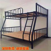 单人员工两层铁床高低，双层床上下铺宿舍床，上下铁艺床子母床架子床