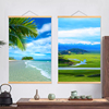 大自然山水风景装饰画森林，内蒙古草原大海沙滩卧室，客厅背景墙挂画