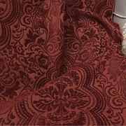 凯特琳娜欧式窗帘婚房雪尼尔欧美沙发布料面料高档提花红色美式