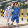 童装男童夏装套装2023韩版中大童夏季短袖衬衫两件套男孩洋气
