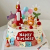 韩式虎宝宝周岁蛋糕装饰摆件，小老虎生日满月一百天甜品，台蛋糕插件