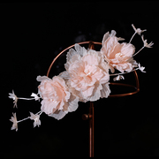 森系花朵发带仙美头花头饰韩式新娘结婚礼服跟妆造型影楼拍照配饰