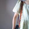 集美长1米含扣复古玳瑁风琉璃色经典时尚女士包带肩带斜跨包包链