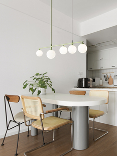 餐厅灯现代简约创意设计师，一字长条吊线灯，家用个性饭桌吧台吊灯