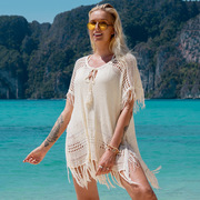 火凤凰-慕欧美镂空针织衫性感温泉度假沙滩比基尼罩衫衣女泳