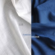 苎麻棉面料夏季薄款衬衫，连衣裙服装手工，diy扎染植物染靛蓝适用