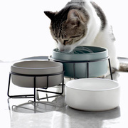 猫猫碗猫咪陶瓷碗保护颈椎宠物猫粮碗猫食盆防打翻大口径喝水饭碗