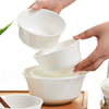 创意纯白色家用骨瓷饭碗，个性小碗韩式日式陶瓷餐具，米饭碗面碗餐具