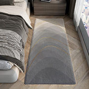 现代轻奢仿羊绒床边地毯卧室，长条床边毯客厅，床前地垫床边家用地毯