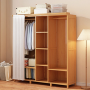 衣柜卧室家用简易组装出租房结实耐用经济型布艺，防尘实木收纳衣橱