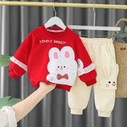 定制婴儿衣服韩版休闲秋装两件套一周岁六7八9个月女宝宝可爱超萌