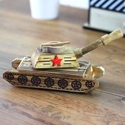 木制工艺品木质坦克推土机模型仿真儿童礼物迷你音乐小坦克玩具