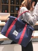 小行李包女短途旅行包，男韩版大容量轻便简约帆布，手提待产包收纳袋