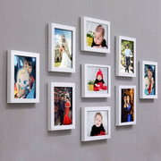 客厅洗照片做成照片墙装饰创意，个性免打孔相框墙挂墙10寸组合装饰