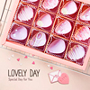 情人节粉色草莓巧克力包装盒透明高档欧式雪花酥手工空盒子