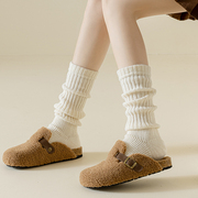 日系堆堆袜套踩脚秋冬袜子女，长筒袜针织白色，小腿套显瘦春秋jk长袜