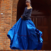 猫布制造小众裙子仙女超仙森系，半身裙蓝色长裙女秋冬款2023新气质(新气质)