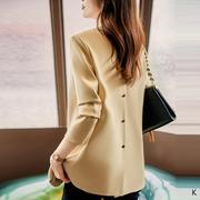 时尚韩版小西装外套女2024春秋季设计感小众休闲气质西服上衣