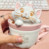 日本正版 玛丽猫咪 可爱立体公仔陶瓷水杯咖啡茶杯马克杯礼物