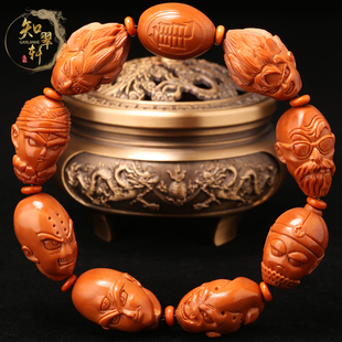 橄榄核手串苏工名家手工雕刻动漫，题材七龙珠手链橄榄胡龟仙人手链
