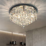 水晶吸顶灯卧室温馨浪漫圆形现代简约大气，家用轻奢客厅灯具
