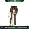 日本直邮amulet喵，护符女士休闲衬衫，连衣裙绿色长裙长袖修身