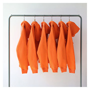 高品质冬季加绒加厚 橙色 桔色 橘色 连帽卫衣男 女bf风宽松潮流