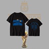 阿根廷队世界杯夺冠3冠纪念梅西足球迷服短袖t恤男女纯棉定制半袖