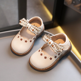 春秋季宝宝鞋子女童公主鞋1一3岁小童女婴儿鞋皮鞋防滑软底学步鞋